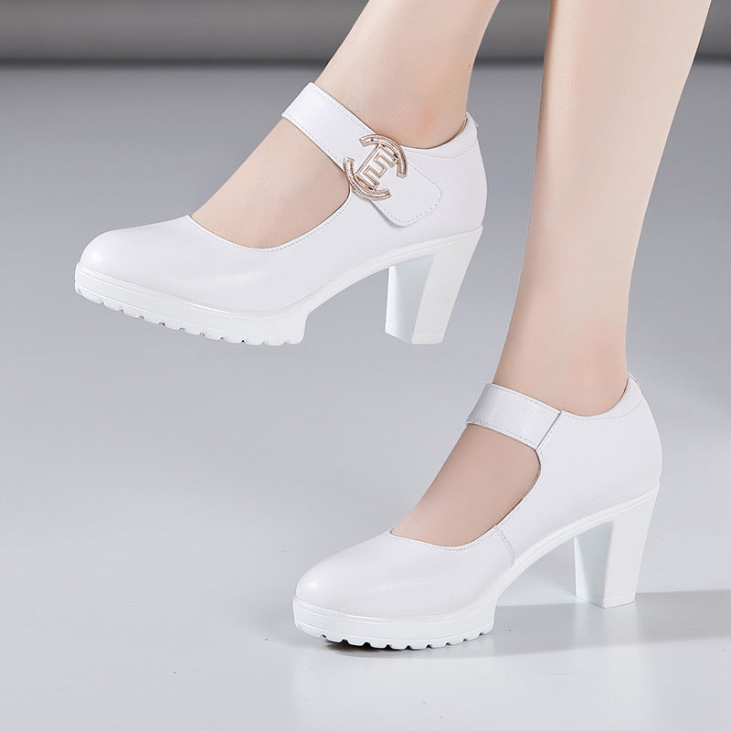 Women's Super High Cheongsam Model Catwalk Show Platform Sier Round Toe Women's Fashion Shoes