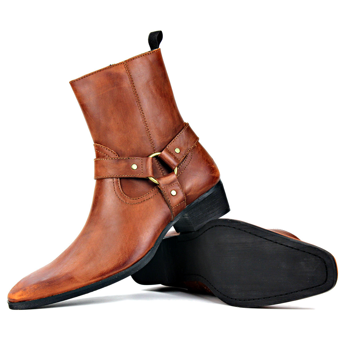 Men's Trendy Slouchy Popular Motorcycle Tooling Boots