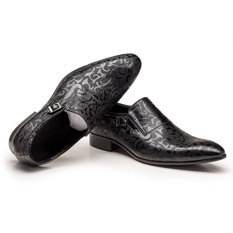 Men's Crocodile Pattern Business Formal Wear British Style Leather Shoes