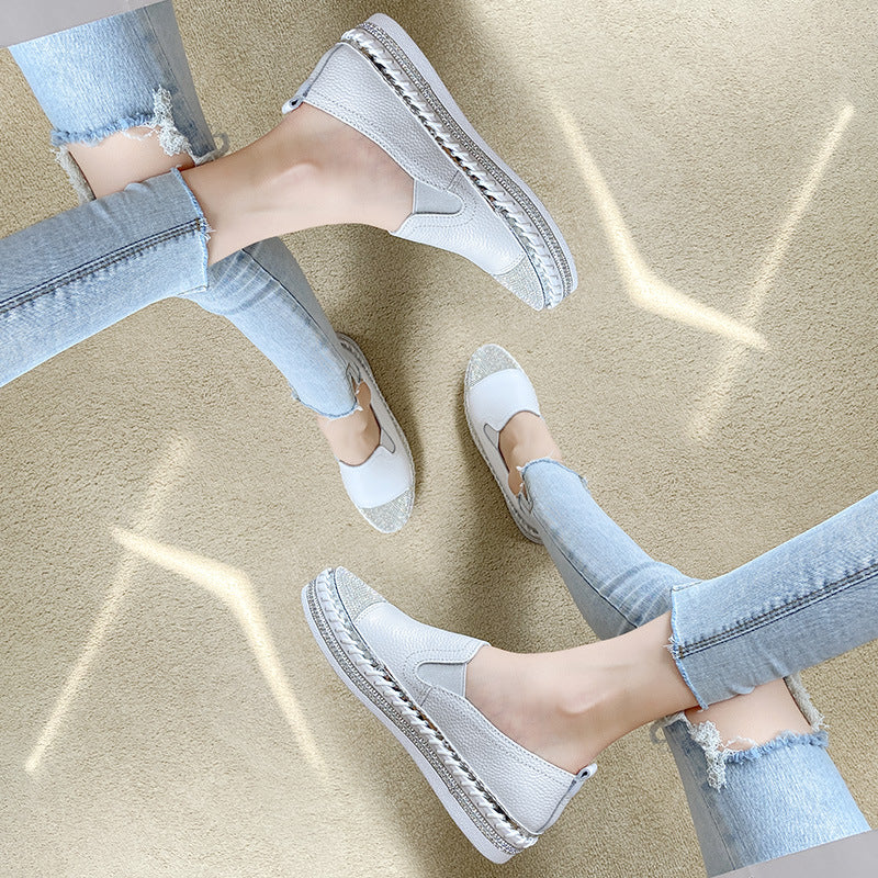 White Slip-on Maternity Spring Thick Bottom For Outdoors Female Women's Casual Shoes