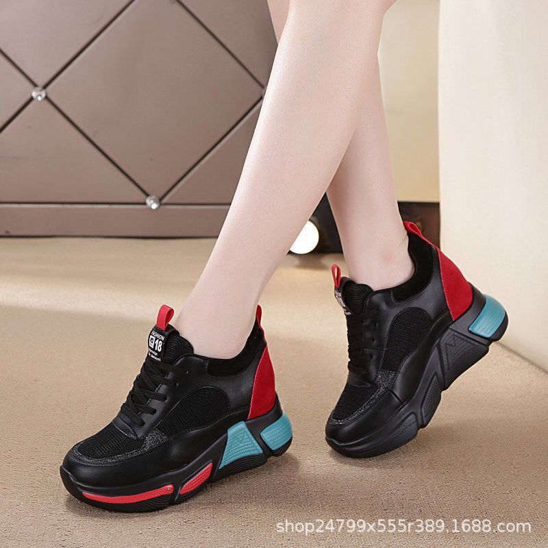 Women's Korean Style Color Matching Double Mesh Casual Shoes