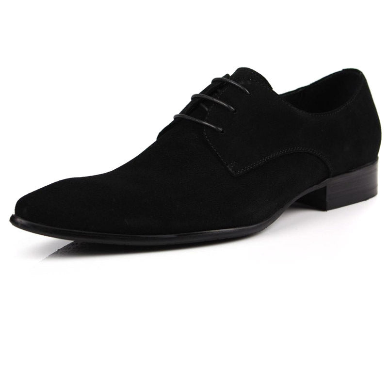 Men's Swede British Pointed Business Formal Wear Trend Leather Shoes