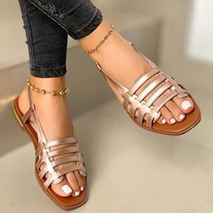 Women's Summer Flat Round Head Leisure For Sandals