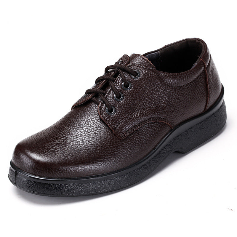 Men's Daily Cowhide Business Thick-soled Soft Hotel Casual Shoes