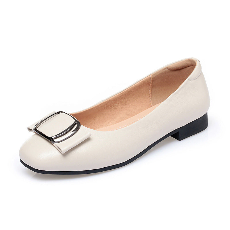 Women's Genuine Flat Soft Bottom Wine Red Large Women's Shoes