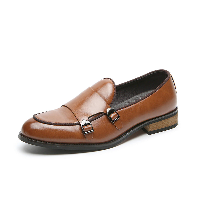 Men's British Korean Beanie Pedal Slip On Men's Business Leather Shoes