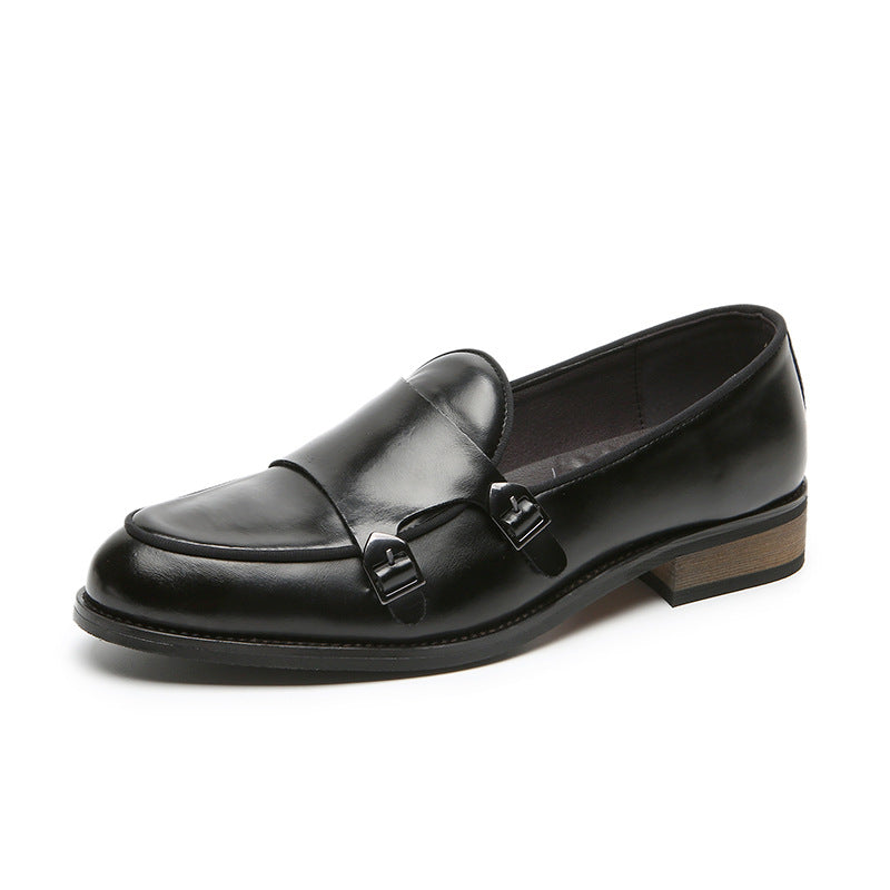 Men's British Korean Beanie Pedal Slip On Men's Business Leather Shoes