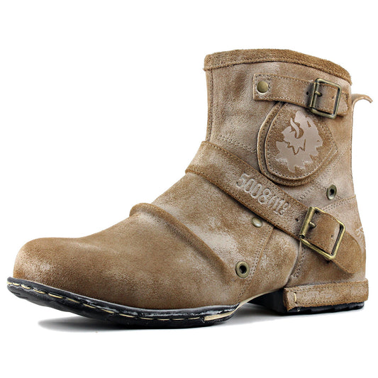 Men's Elegant Genuine Plus Size Veet Boots