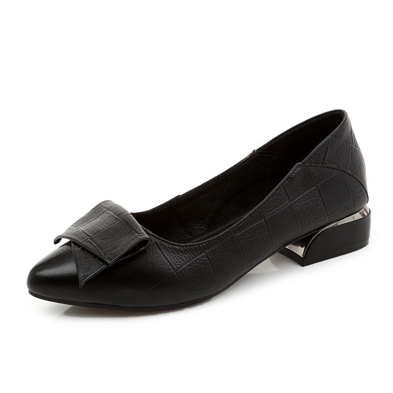 Women's Genuine Pointed Toe Soft Simple Low-cut Women's Casual Shoes