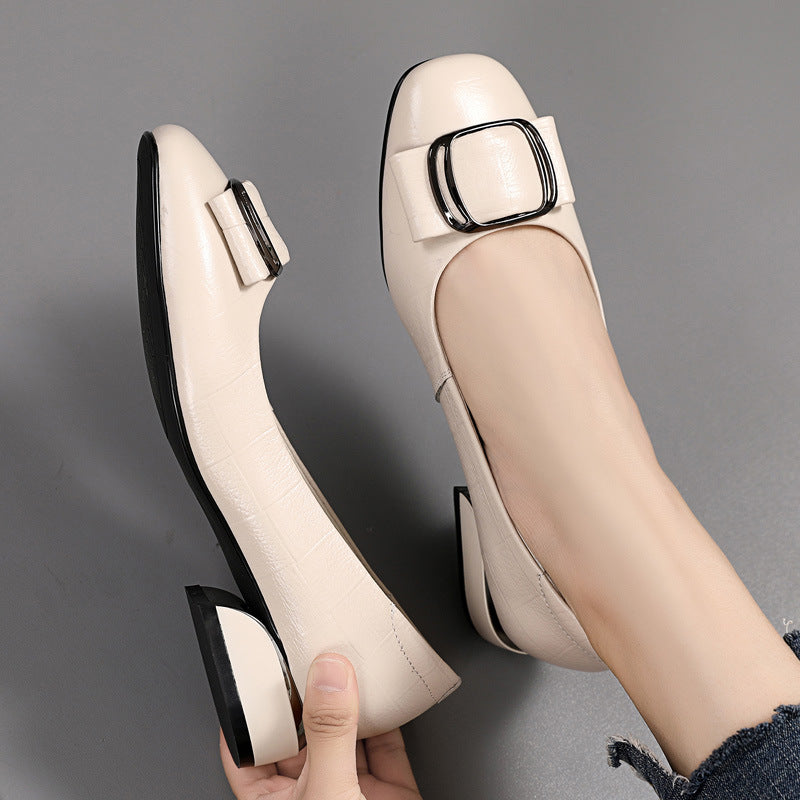 Women's Low-cut Slip-on Black Thin Soft Bottom Leisure Large Size Women's Shoes