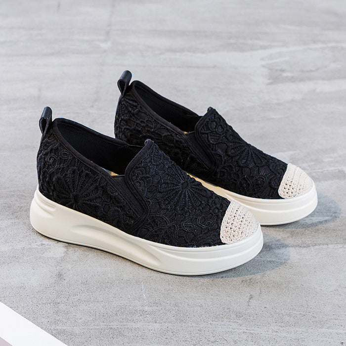 Women's Invisible Elevated Fisherman For Classic Style Platform Casual Shoes