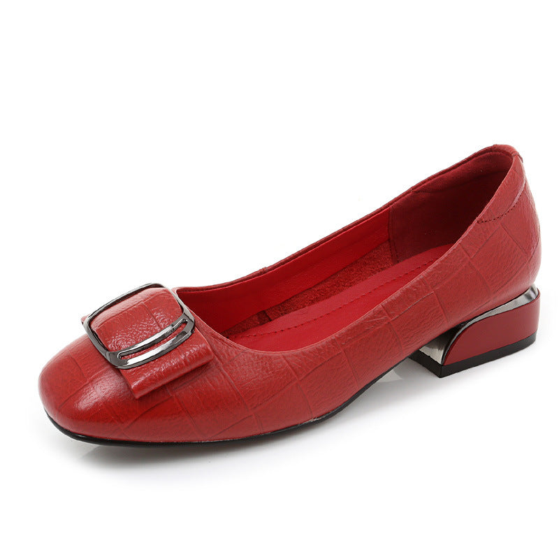 Women's Low-cut Slip-on Black Thin Soft Bottom Leisure Large Size Women's Shoes