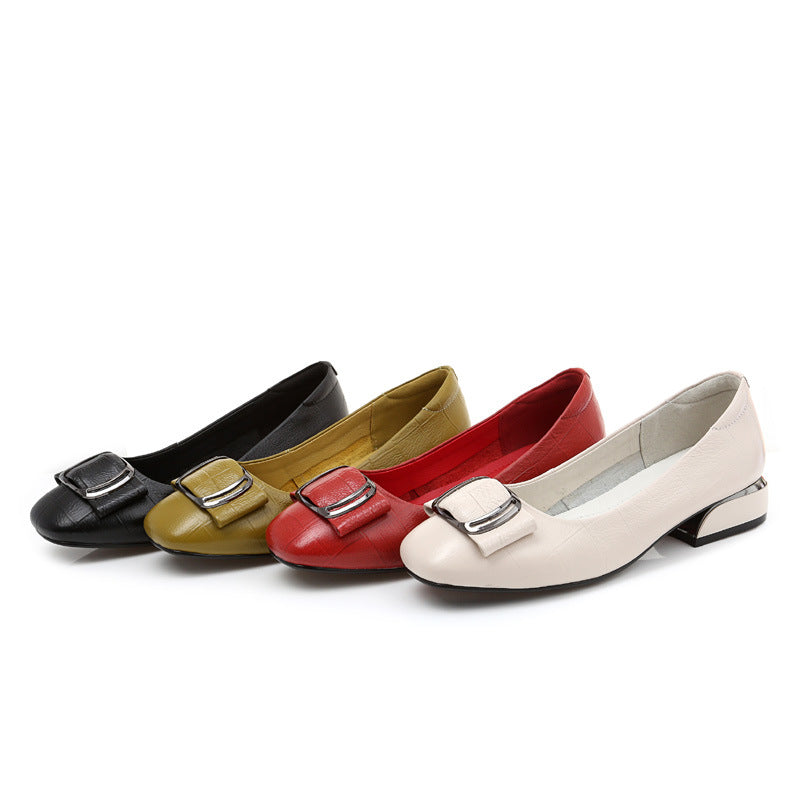 Women's Low-cut Slip-on Black Thin Soft Bottom Leisure Large Size Women's Shoes