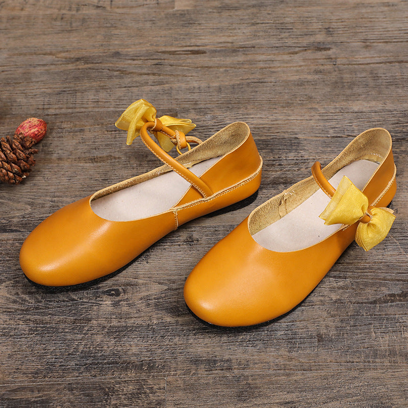 Bow Pumps Low-cut Authentic Flat High Casual Shoes