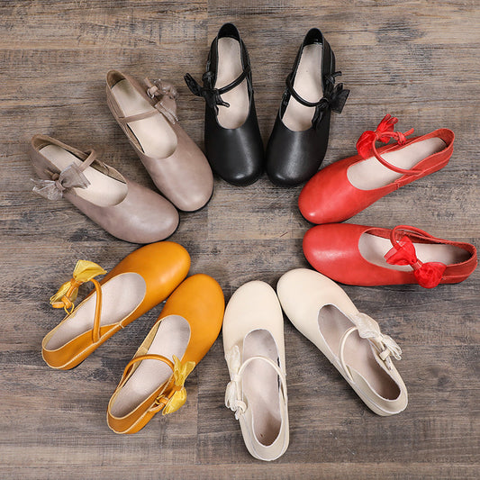 Bow Pumps Low-cut Authentic Flat High Casual Shoes