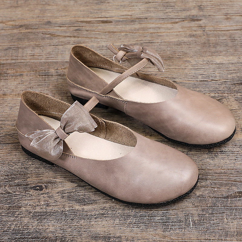 Bow Pumps Low-cut Authentic Flat High Casual Shoes