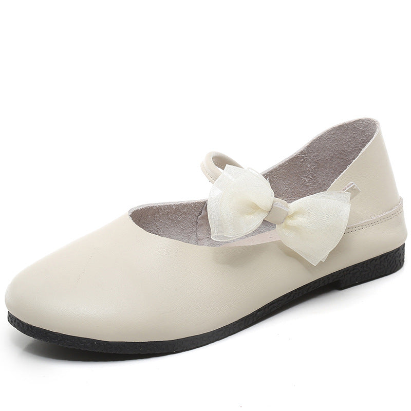 Bow Pumps Low-cut Authentic Flat High Casual Shoes