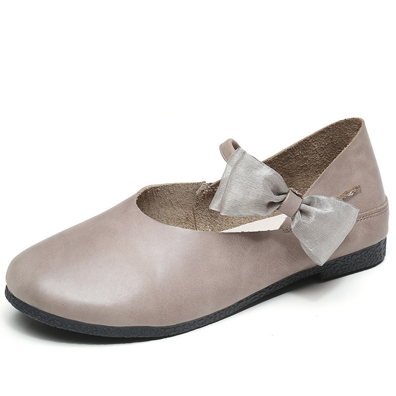 Bow Pumps Low-cut Authentic Flat High Casual Shoes