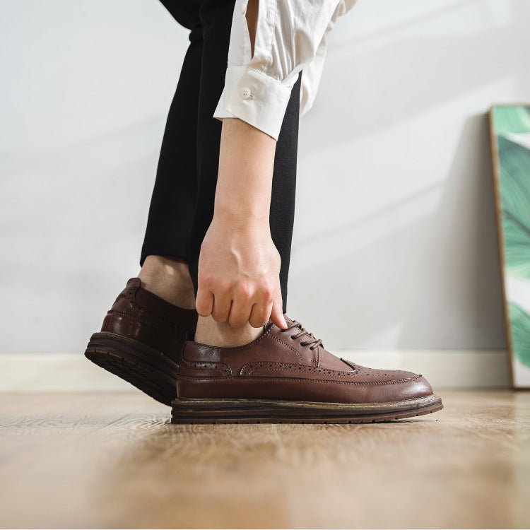 Men's Type Trendy Business Formal Wear British Green Little Men's Casual Shoes