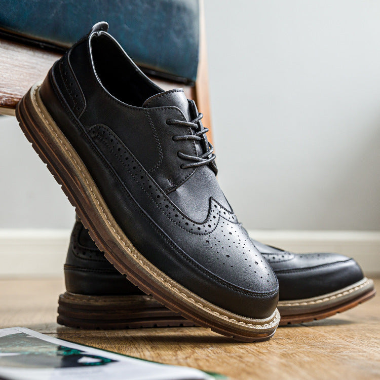 Men's Type Trendy Business Formal Wear British Green Little Men's Casual Shoes
