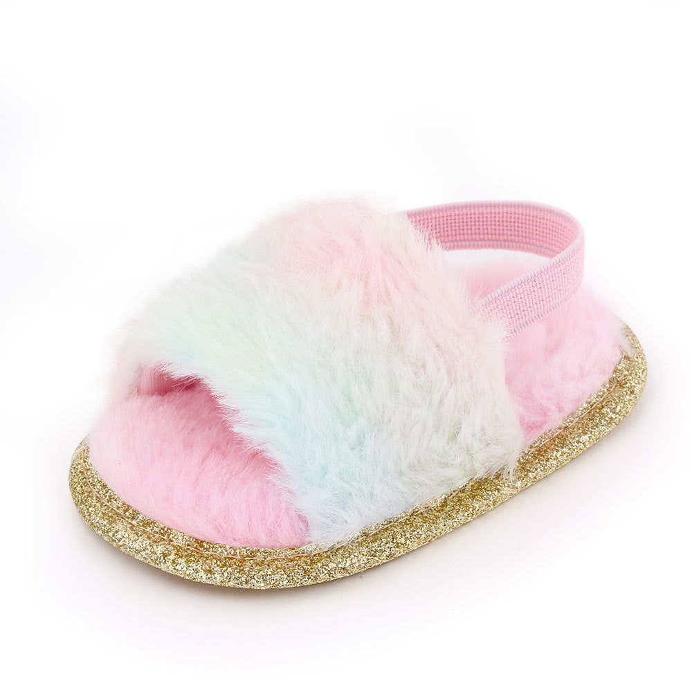 Summer Furry Indoor Soft Bottom Toddler Kid's Shoes