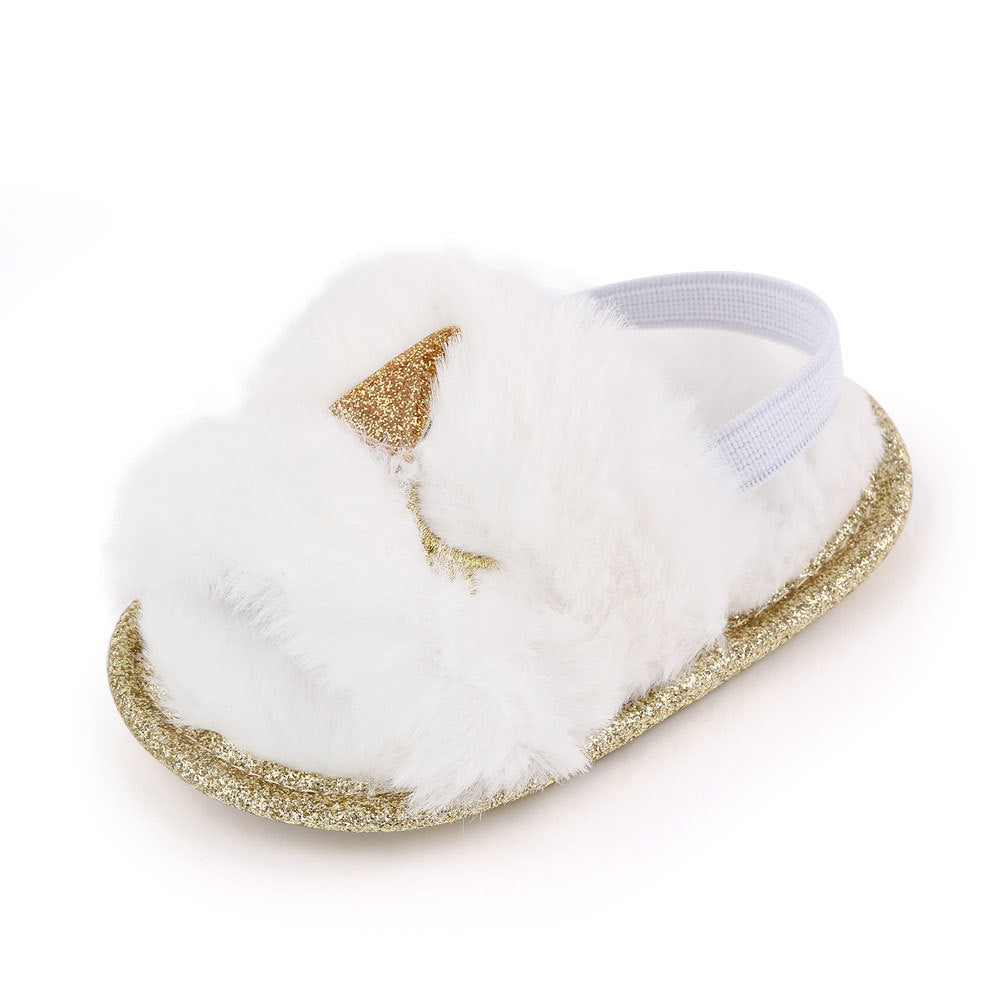 Summer Furry Indoor Soft Bottom Toddler Kid's Shoes