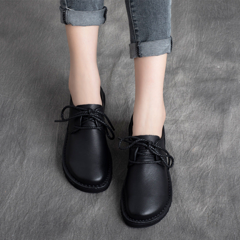 Round Toe Soft Bottom Solid Color Women's Casual Shoes