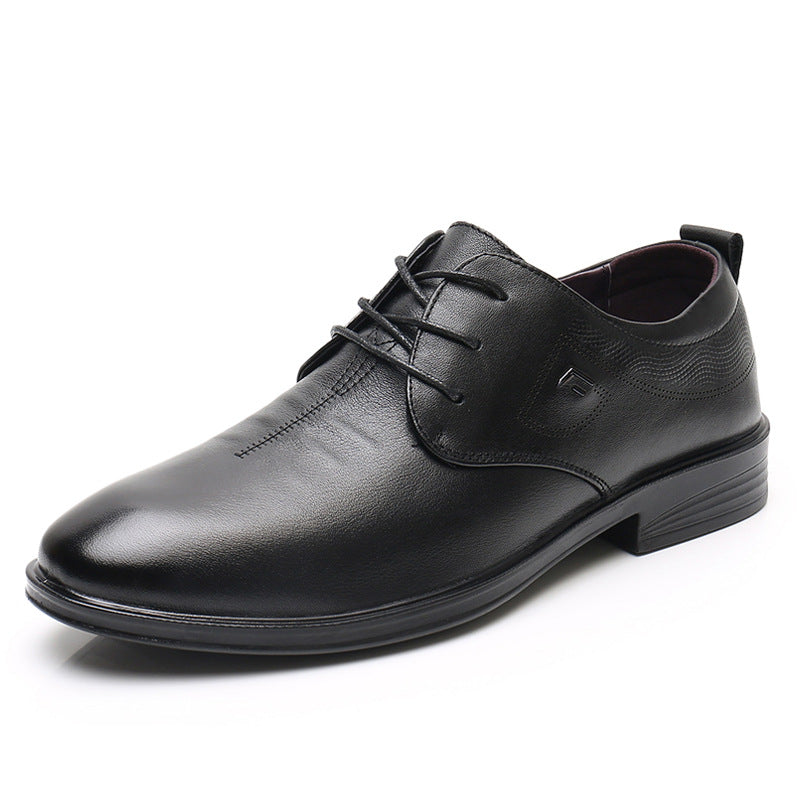 Men's Business Fashion British Pumps Top Layer Leather Shoes