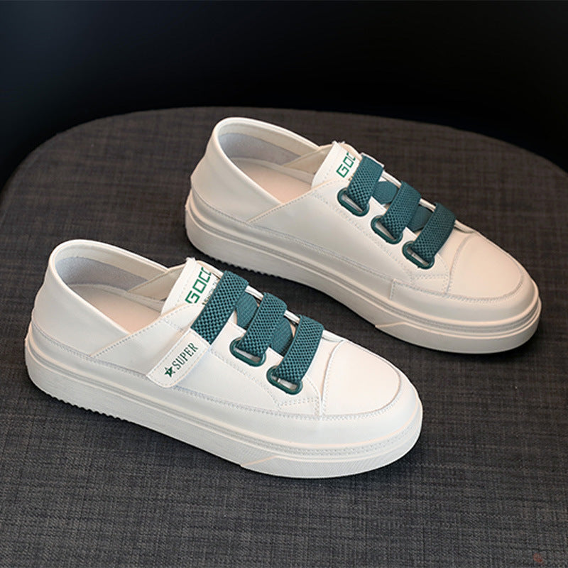 Women's Genuine White Versatile Basic Flat Summer Women's Shoes