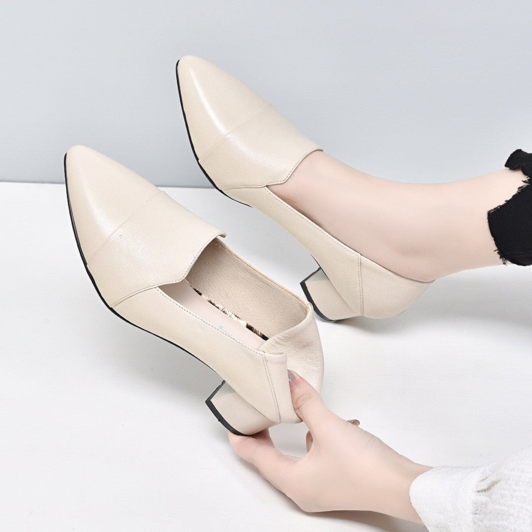 Women's Low-cut Chunky Spring Versatile Summer Red Women's Shoes