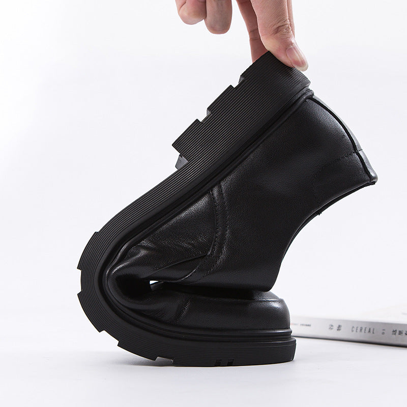 Men's Limited Sizes Special Offer Platform Plus Leather Shoes