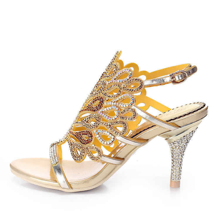 Women's Summer Rhinestone Stiletto High Large Small Heels