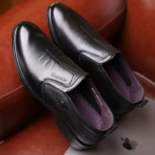 Men's First Layer Cowhide Korean Soft Bottom Business Leather Shoes