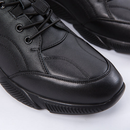 Men's Fleece-lined Sports Strap Wrap Comfortable Breathable Leather Shoes