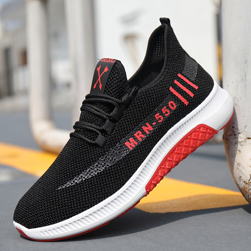 Men's Autumn Trendy Flying Woven Breathable Mesh Casual Shoes