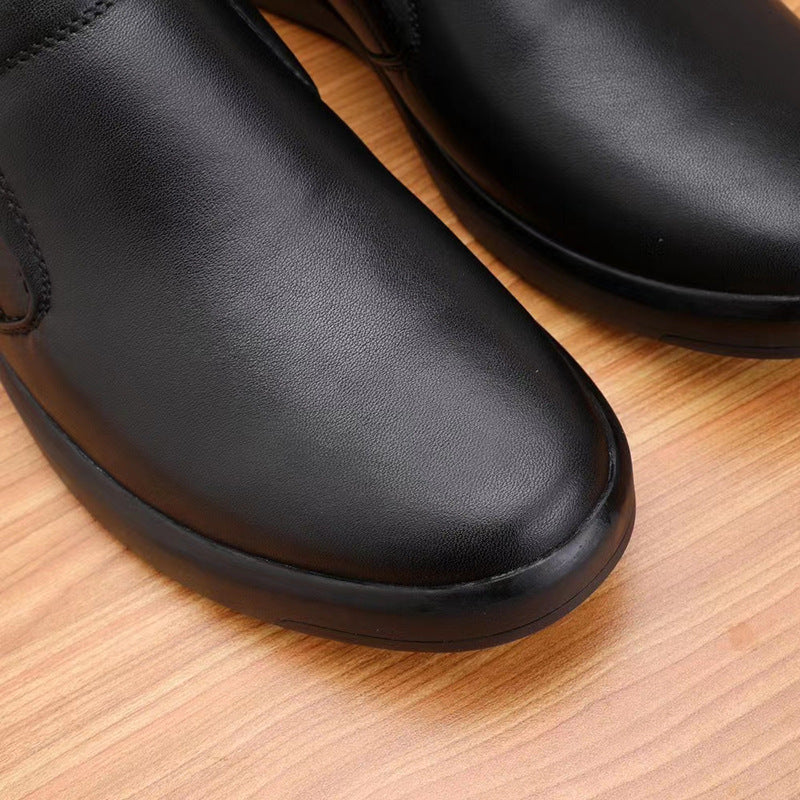 Men's Layer Cowhide Business Genuine Fashion Dad Soft Men's Casual Shoes