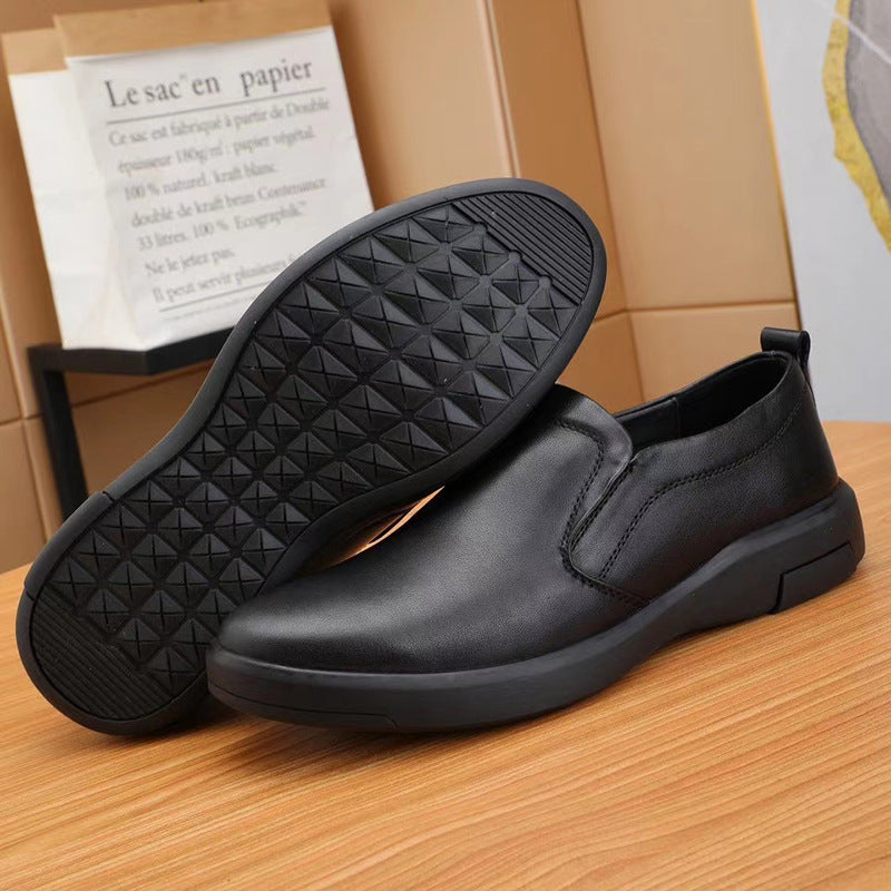 Men's Layer Cowhide Business Genuine Fashion Dad Soft Men's Casual Shoes