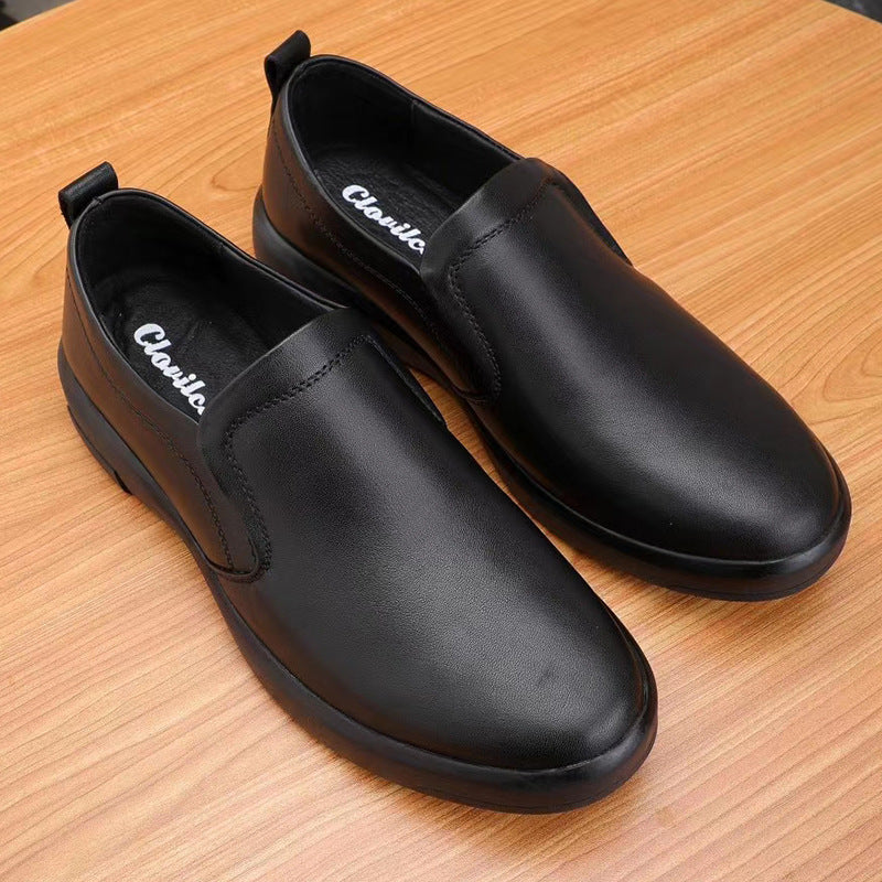 Men's Layer Cowhide Business Genuine Fashion Dad Soft Men's Casual Shoes