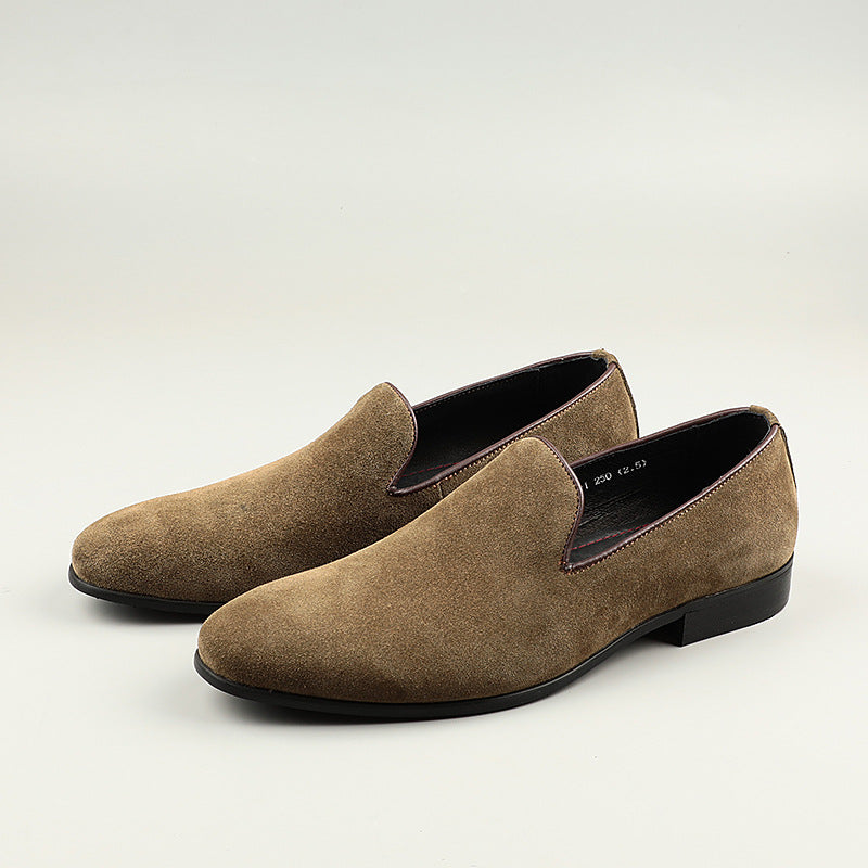 Men's Spring Korean Matte Business Pointed Toe Leather Shoes