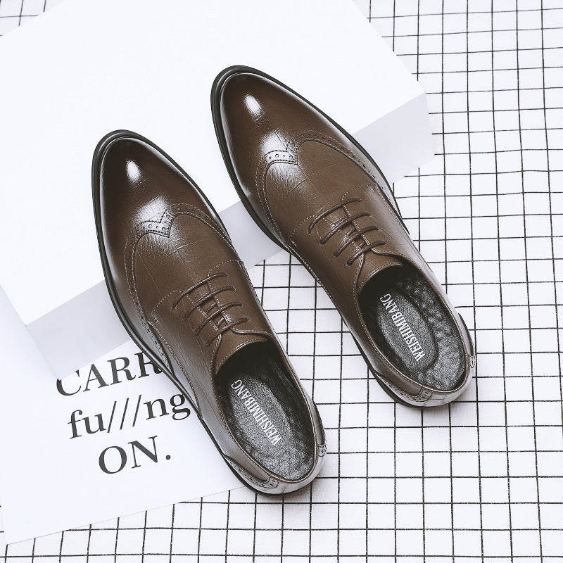 Men's Business Formal Wear Height Increasing Insole Casual Shoes