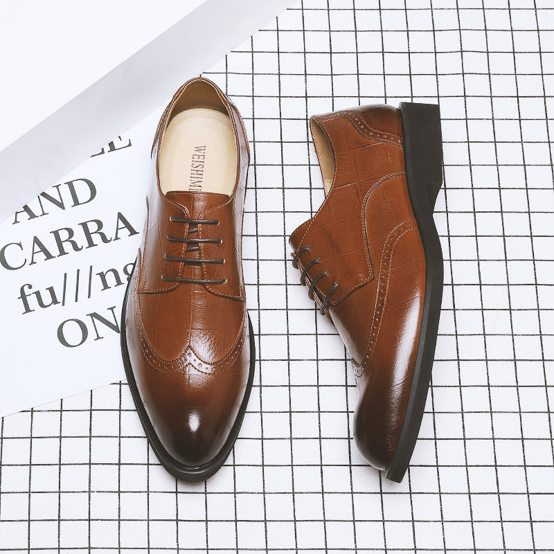 Men's Business Formal Wear Height Increasing Insole Casual Shoes