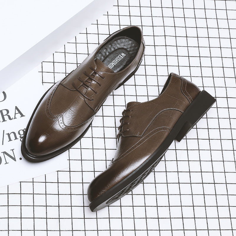 Men's Business Formal Wear Height Increasing Insole Casual Shoes