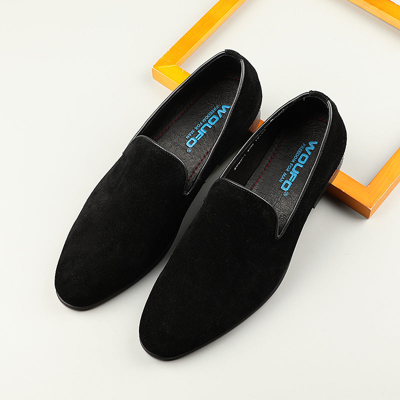 Men's Spring Korean Matte Business Pointed Toe Leather Shoes