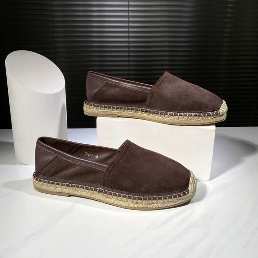 Men's Genuine Pumps Slip-on Matte Breathable Sweat Absorbing Heels