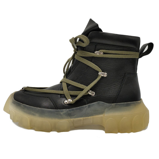 Men's Geometric High Top Ankle Martin Beef Tendon Sneakers