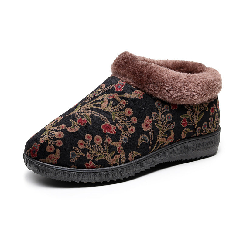 Women's Winter Fleece-lined Platform Mother Soft Bottom Women's Shoes