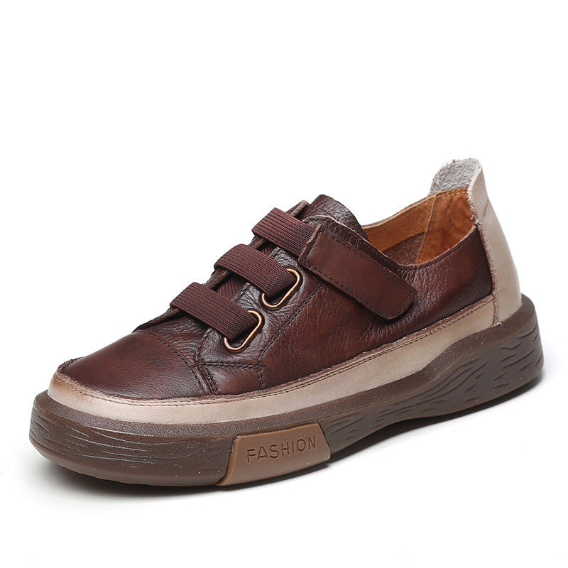 Women's Genuine Retro Pumps Washed Beef Tendon Soft Bottom Pure Handmade Women's Casual Shoes