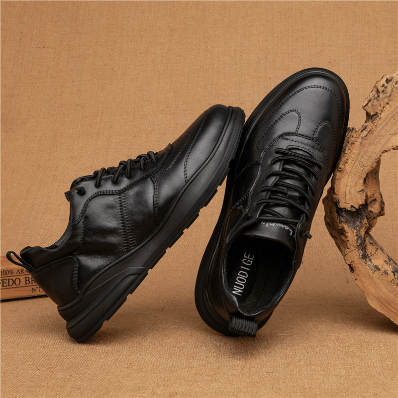 Men's Top Layer Cowhide Business Korean Fashion Sneakers