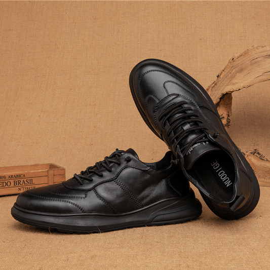 Men's Top Layer Cowhide Business Korean Fashion Sneakers