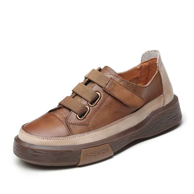 Women's Genuine Retro Pumps Washed Beef Tendon Soft Bottom Pure Handmade Women's Casual Shoes